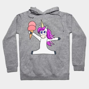 Unicorn splits while holding an ice cream Hoodie